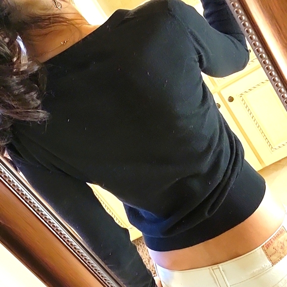 Victoria's Secret Black Lightweight V-Neck Cardigan Sweater, XS - Picture 6 of 16